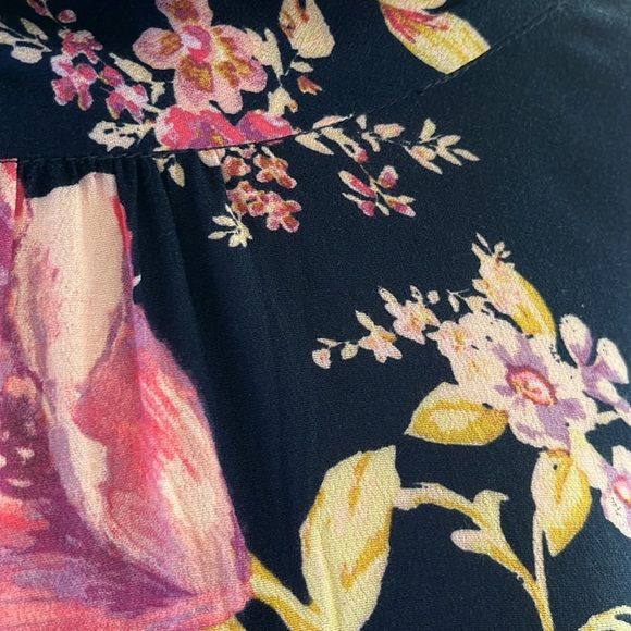 NWT Free People Tate Tunic Mini Dress Navy Blue Floral Size SP $128 - Picture 5 of 11